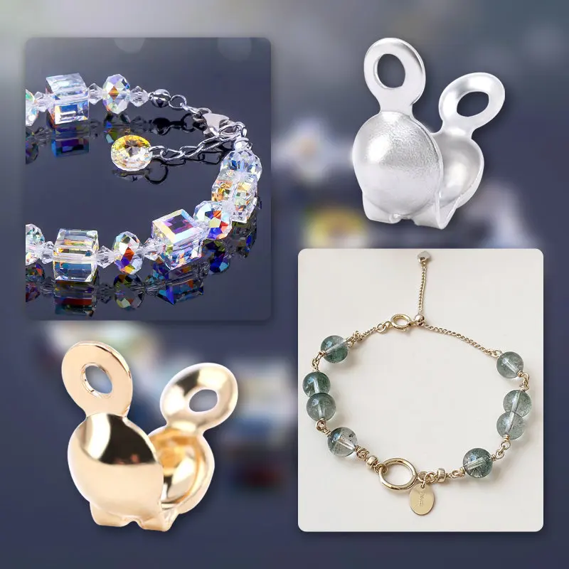 100 шт./кор. из нержавеющей стали в форме ракушки советы шарик узел крышки позолота