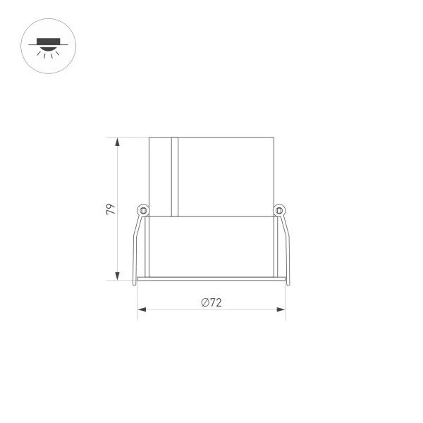 Встраиваемый светодиодный светильник Arlight S-Atlas-Built-R72-20W Day4000 035461 - купить по