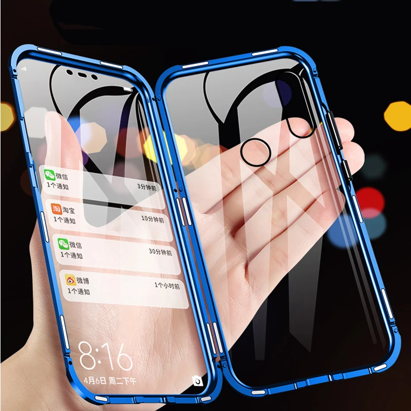 

Double Sided Magnetic Phone Case Cover For VIVO V23E V21E V21 Full Phone Cover For VIVO V20 Front and Back Glass Cover