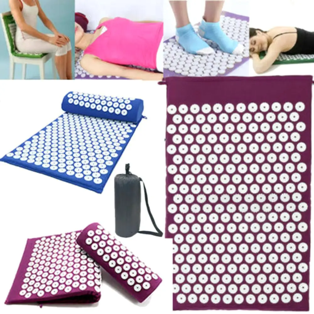 

Оборудование для облегчения спины и тела, искусственная игла, коврик для йоги с подушкой для массажа шеи, спины и ног