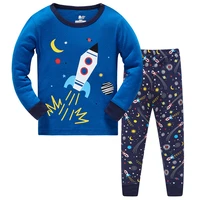 2021 new cotton childrens pajamas sets keep warm baby boys clothes cartoon kids sleepwear long sleeve topspants 2pcs