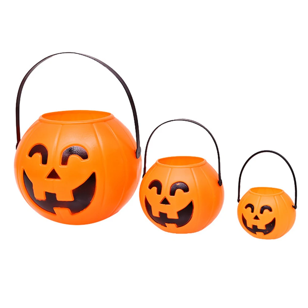 Вечерние реквизиты для Хэллоуина держатель конфет в виде тыквы корзина с трюком