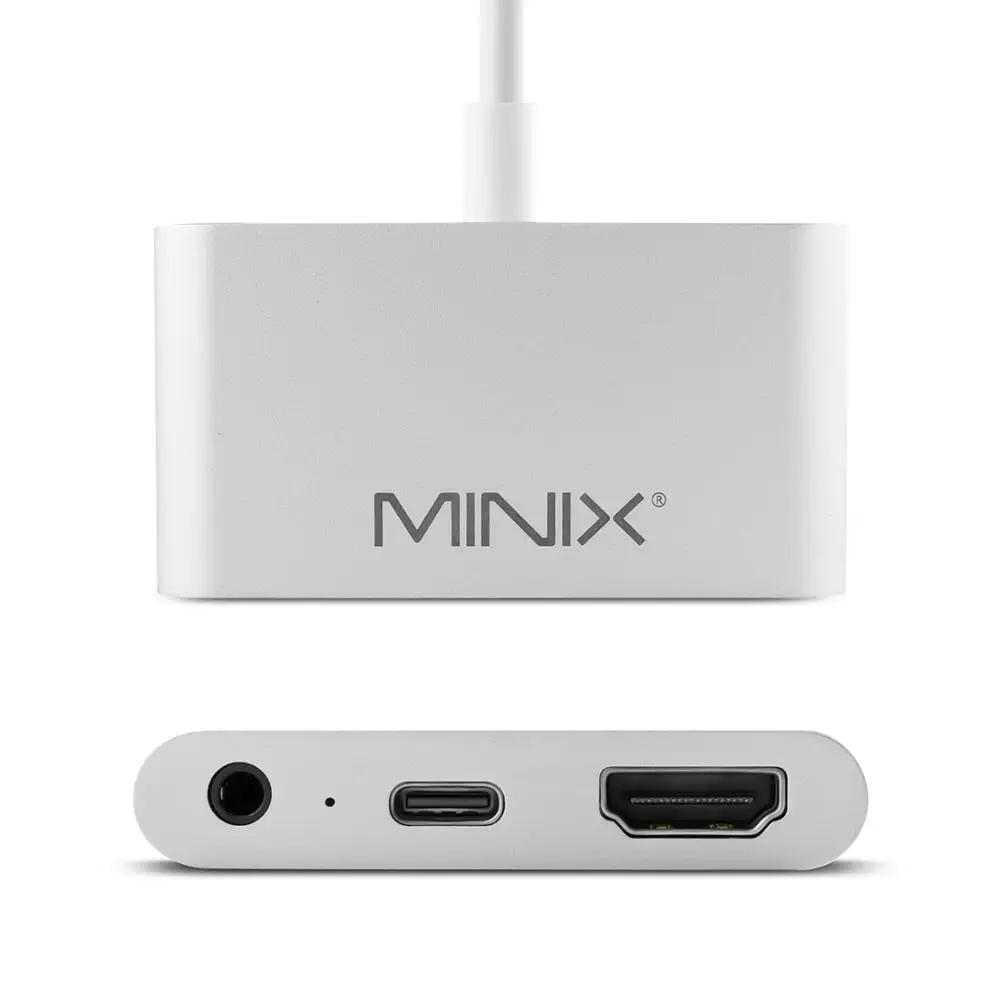 MINIX NEO C-HA Ultimate 3-в-1 медиа адаптер USB-C до 4K 60 Гц совместимому с HDMI 3 5 мм аудио разъем