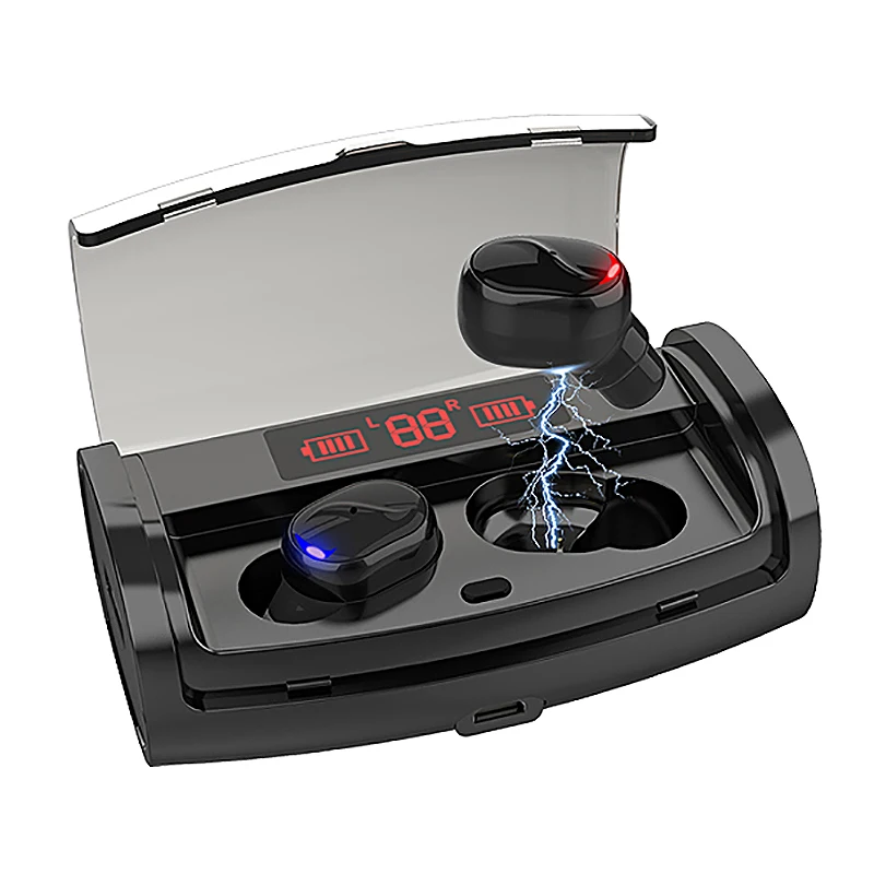 HOT M18 Bluetooth гарнитура TWS 5 0 стерео Спорт водонепроницаемый цифровой дисплей