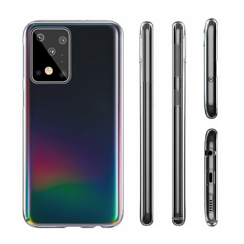 Прозрачный чехол для телефона Samsung A51 A71 S20 FE Plus Note 20 S21 Ultra S10 S9 S10E A50 A70 A72 A52 Жесткий ПК