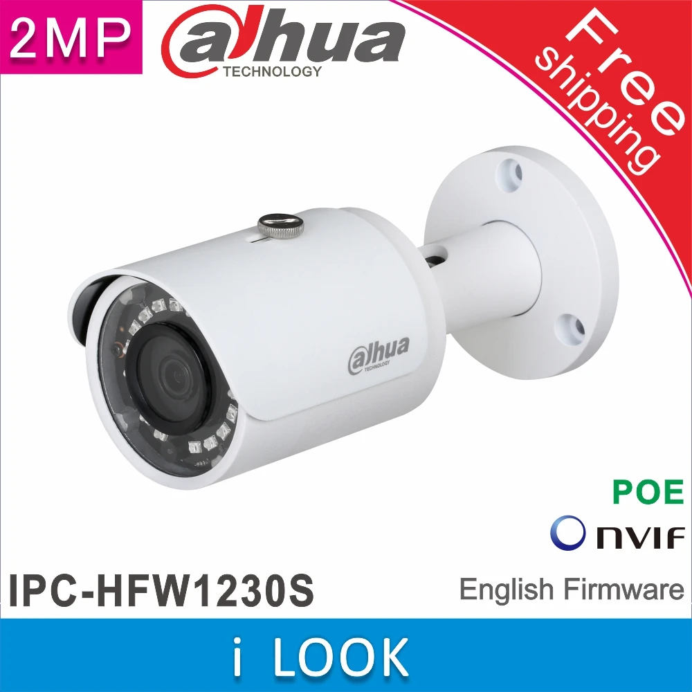Оригинал dahua английская версия IPC HFW1230S 2MP круглые сетевые мини Камера IP CCTV камера с