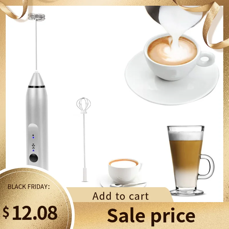 Electric Egg Beater Portable Milk Coffee Tea Stir Bar Baking Cream Frother Automatic Milk Frother Kitchen Tools Rechargeable
