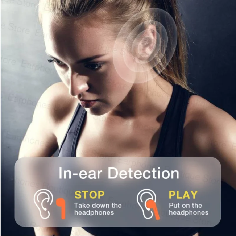 

New i9000 max bluetooth Earphones full transparent earplugs HIFI music headset for android ios PK airpro4 i9000 i999999