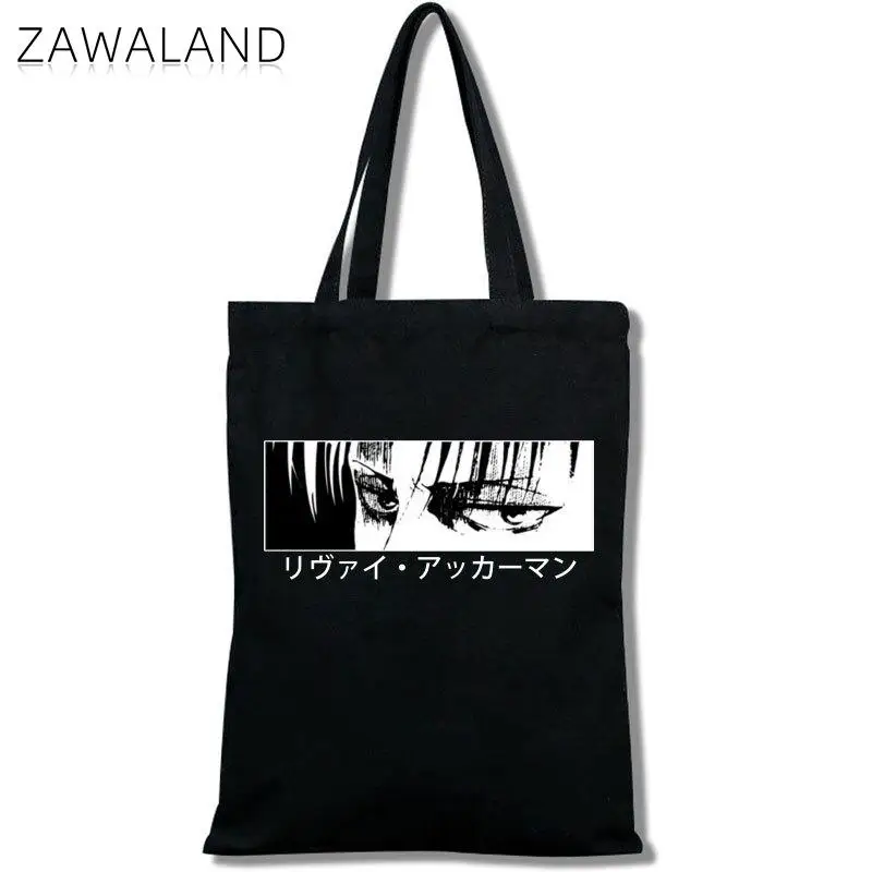 

Zawaland 2021 Women Anime Handbag Attacking Giants Printed Opening Shoulder Bag Students Storage Handle Bag Travel Shopping Tote