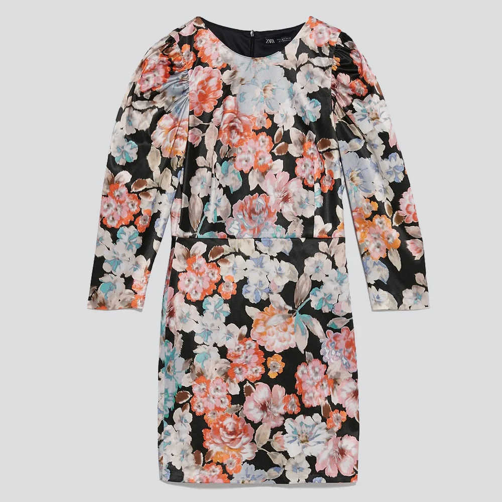 Новинка 2019 года осеннее платье с принтом женская летняя одежда Повседневное для