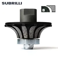 SUBRILLI B20 Diamond Profile Grinding Wheel Segmented Metal Bond Demi Bullnose For Granite Marble Edge Hand Profiler Router Bit