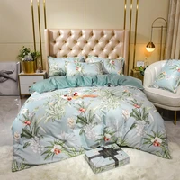 wholesale washed tencel four piece summer duvet cover and bedding delivery wholesale live broadcast docking