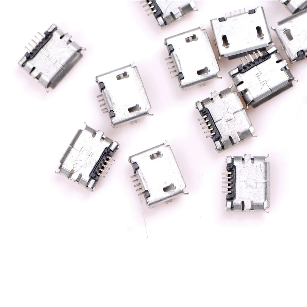 

20 шт. разъем 5-контактный Micro USB Тип B гнездо SMD SMT пайки Jack