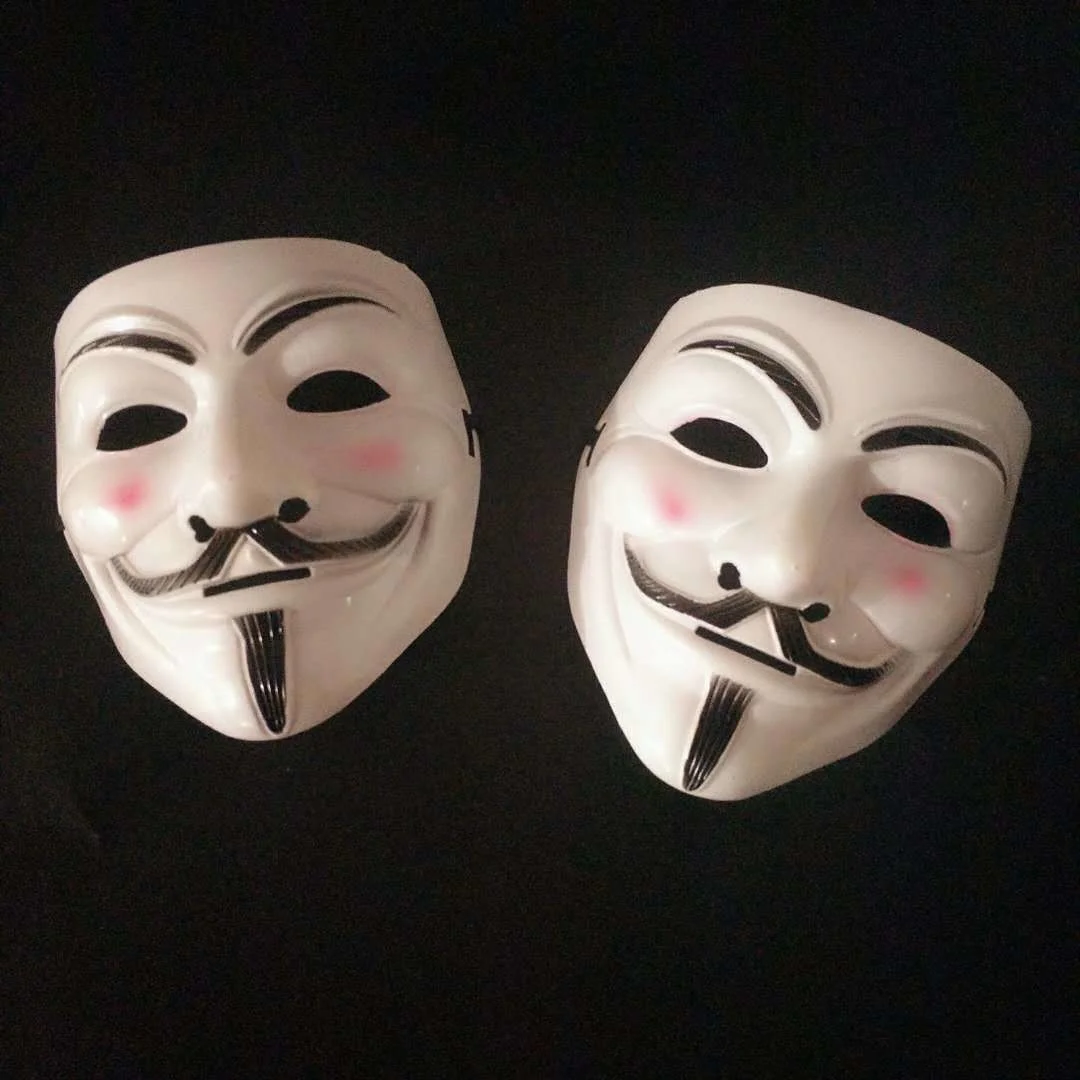 

2021 NEW Halloween Masks V For Vendetta Mask Guy Fawkes Anonymous Cosplay Mask Carnaval Acessorios Hanting House Horror Props