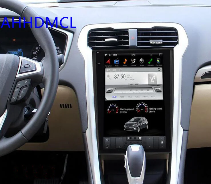 Мультимедийный плеер в стиле Тесла автомобильный стерео проигрыватель на Android с