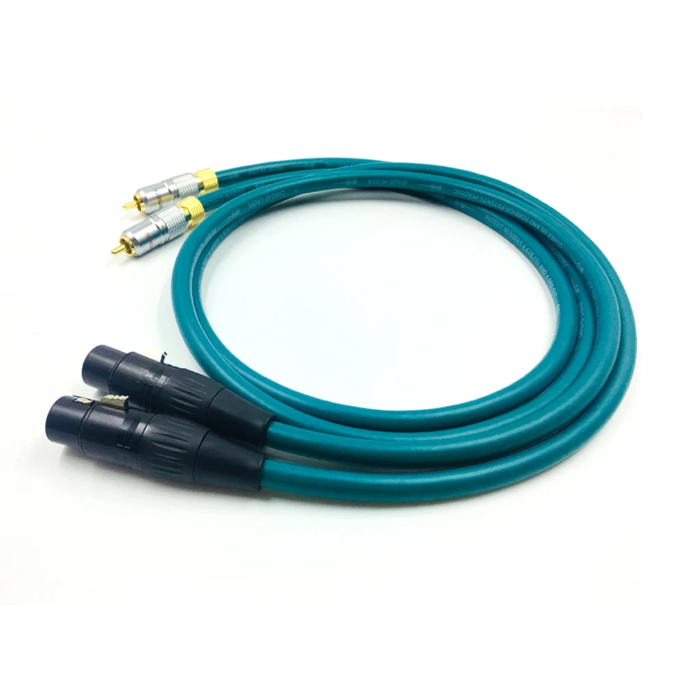 Бесплатная доставка 5N OCC позолоченный аудиокабель RCA TO XLR AMP DVD