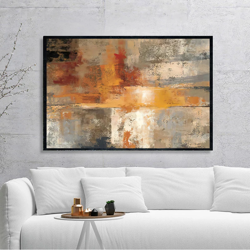 

Abstract Nordic Style Gold Oil Painting on Canvas Posters and Prints Scandinavia Art Wall Pictures For Living Room Home Decor