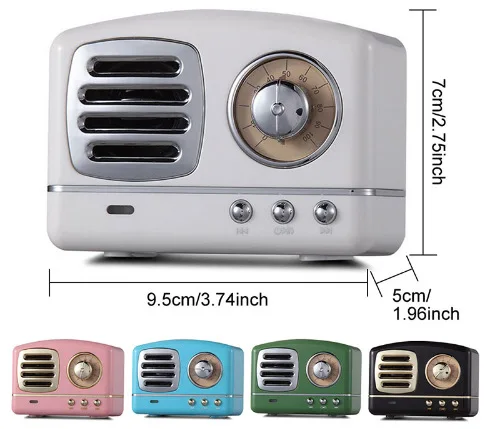 Винтажный Мини Bluetooth динамик тяжелый бас 3D стерео объемный HiFi звуковые эффекты