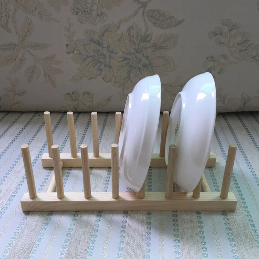 

Multifunctional Wooden Plate Rack Books Wood Stand Display Holder Photo Frame Stander Holder DIY Decor