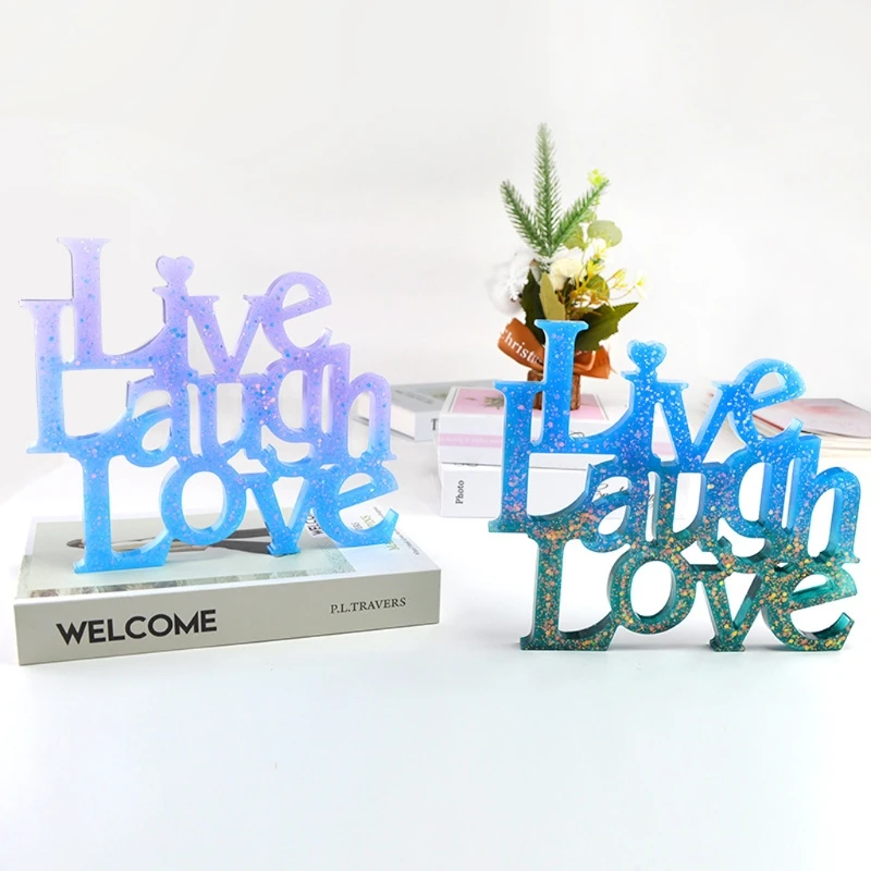 

Silicone Resin Letter Molds Love Live Laugh Signs Epoxy Resin Molds Home Decor 87HC