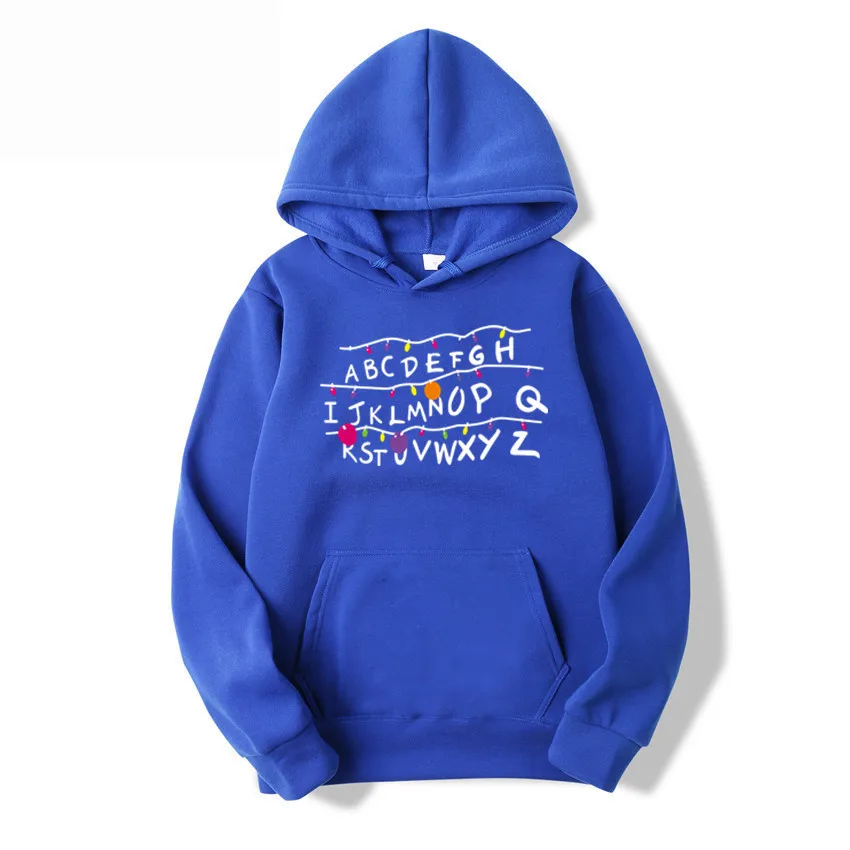 

Stranger Things Hoodies Sweatshirt Women Anime Alphabet White Oversized Hoodie Sports Top Clothes Black Men's Hoodies Casual