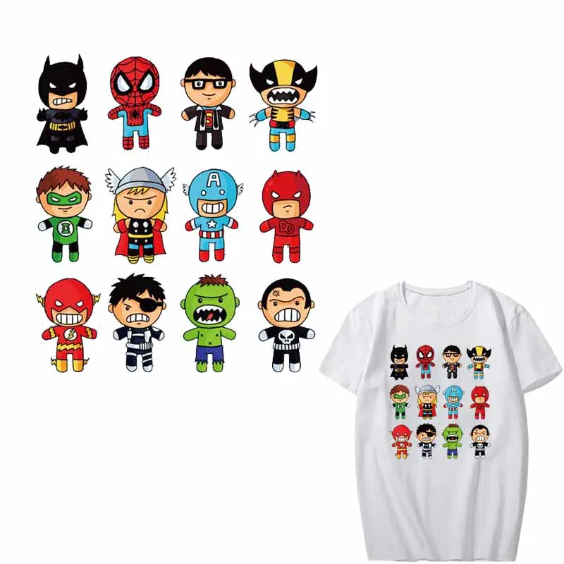 Нашивка С супергероями аппликации для термопереноса утюга детской одежды