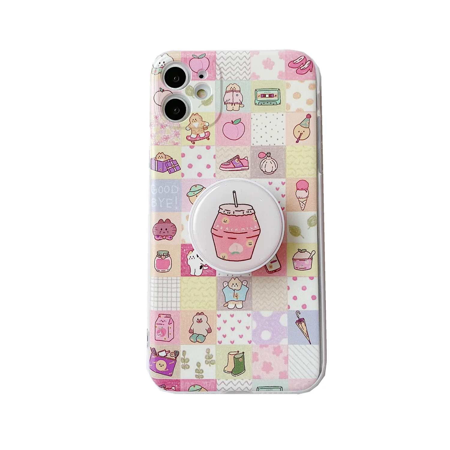 

Super kawaii ice cream cute girls pink Phone case For iPhone Case 11 Pro Max case Silicone cover For iPhone XR X 6 7 8 Plus Case