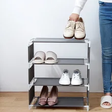 Multifunctional multi-layer shoe rack storage rack household fabric storage rack simple dormitory space saving rack#