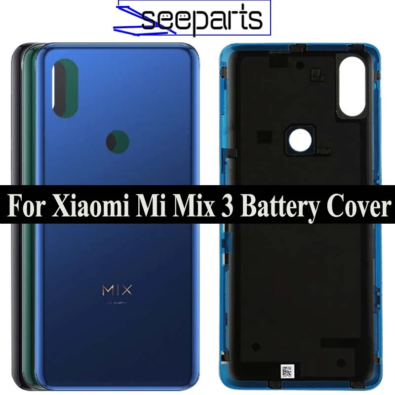 Задняя крышка батарейного отсека для Xiaomi Mi Mix 3 задняя корпуса сменная панель