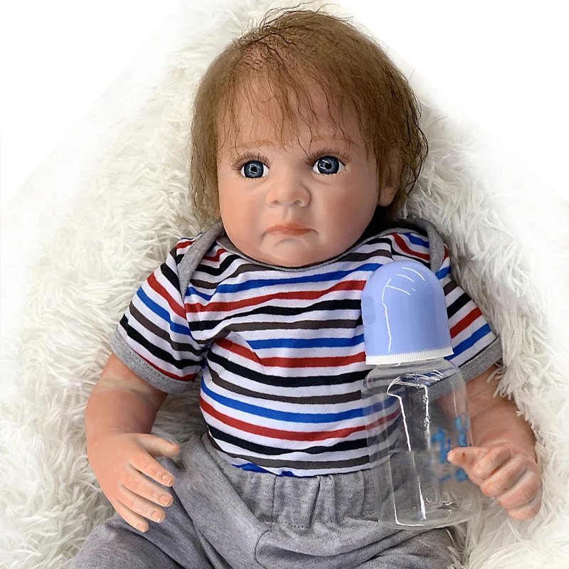 

50CM Bebe Reborn Doll Pouplar Reborn Toddler Doll Soft Cuddle Body Handmade Finished Doll Bonecas Bebe Toys Gifts