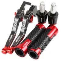 motorcycle aluminum brake clutch levers handlebar hand grips ends for kawasaki ex500r 1990 1991 1992 1993 1994 1995 1996 2009