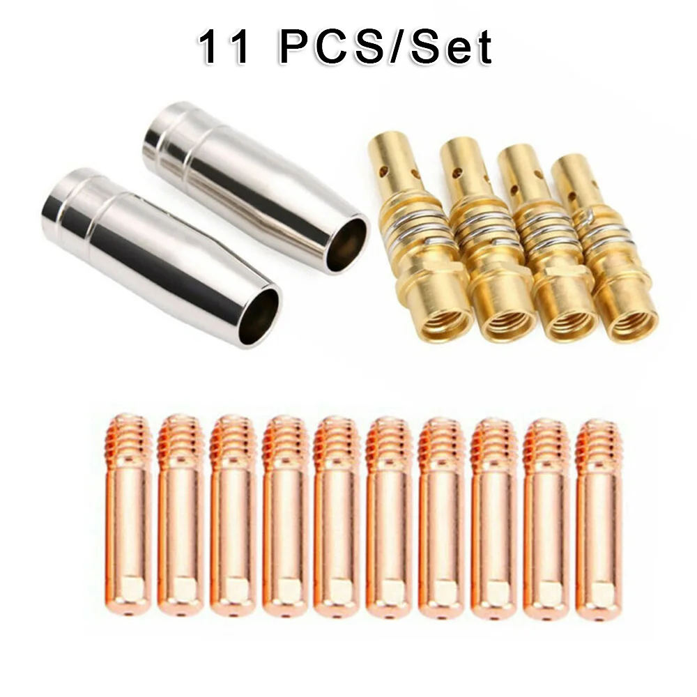 

Copper Welding Accessories 11pcs/Set Welding Nozzle Welder Contact Tip