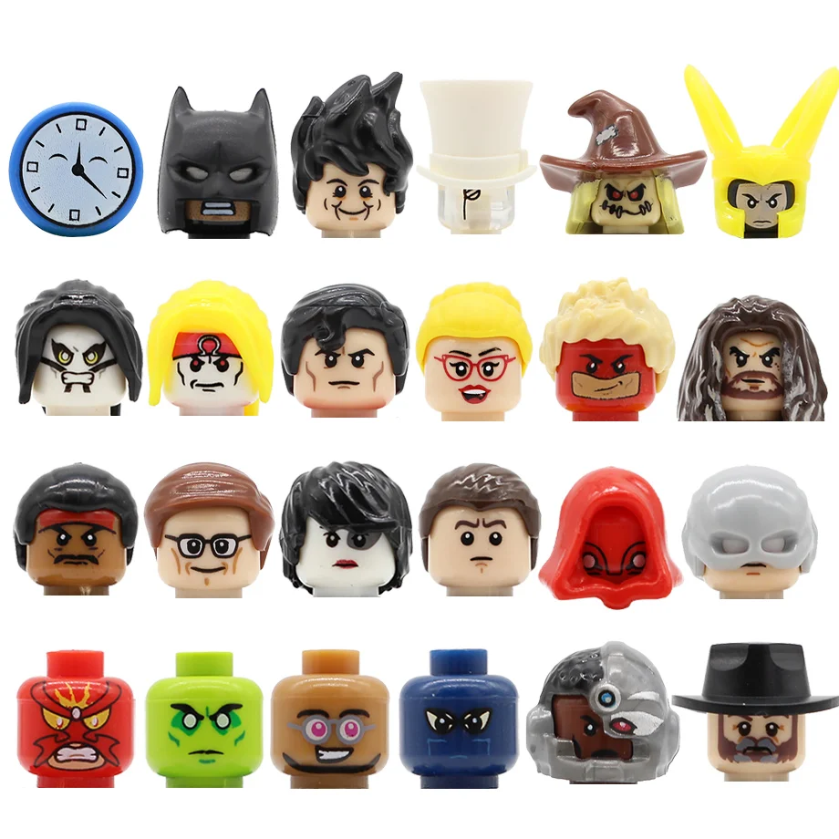 Feleph одна фигурка голова строительные блоки наборы модели кирпичи игрушки PG8070 PG8082