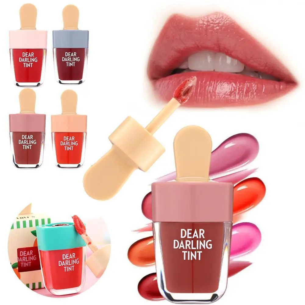 

6 Colors Ice Cream Fruit Lip Glaze Mirror Non-stick Lip Gloss Waterproof Long Lasting Liquid Lipstick Makeup Cosmetic Wholesale