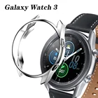 Защитный чехол для Samsung Galaxy Watch 3 45 мм 41 мм, Мягкий защитный чехол с покрытием из ТПУ, Ультратонкий бампер, черные аксессуары
