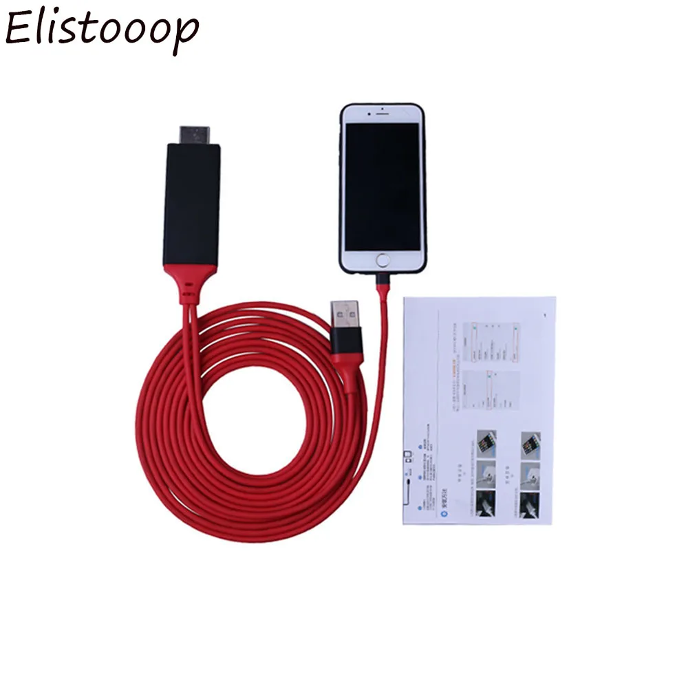 8-контактный кабель Lightning-HDMI для цифрового ТВ-кабеля AVHDMI/HDTV адаптер iPhone X 8 plus 7 Plus 6 6s