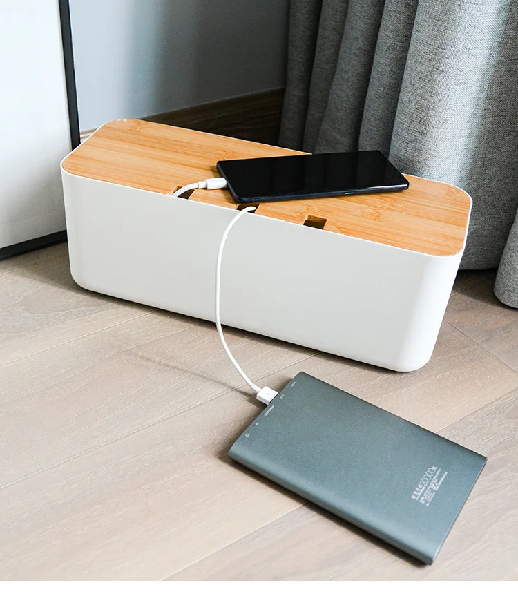 vender Caixas De Tomada Cabo Tira De Energia Fio Caso Desktop Rede Linhas Bin Armazenamento Anti Poeira Carregador Soquete Organizador Caixa à Prova De Poeira