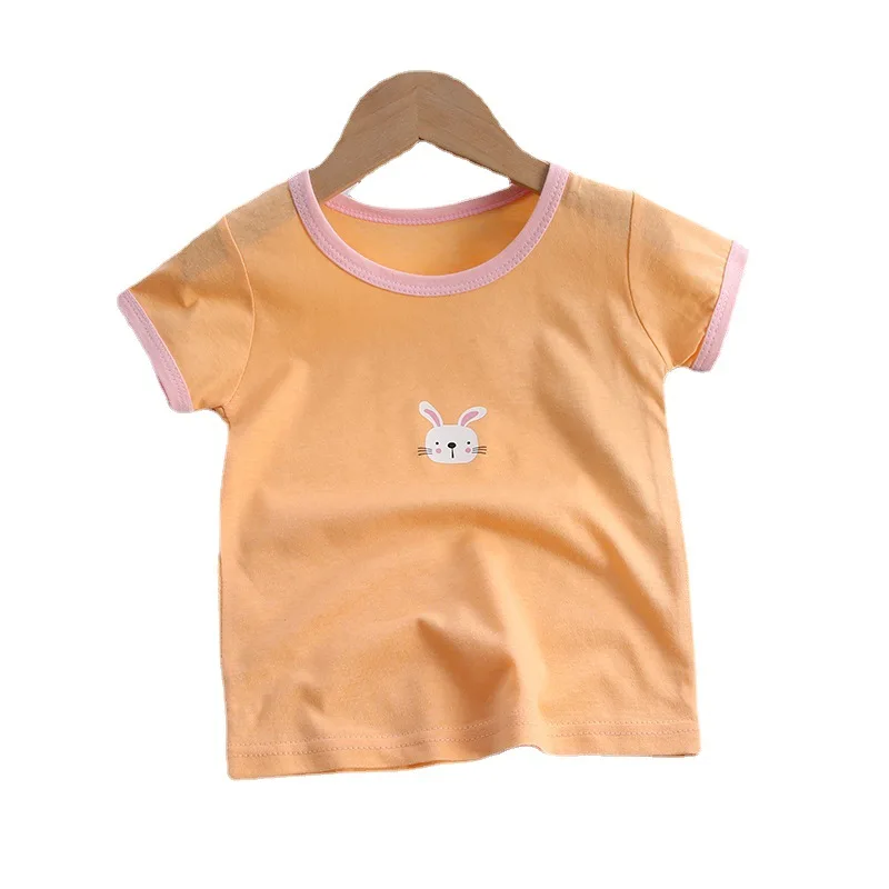 

2021 Children's T-shirt Short Sleeve Cotton Boy's Girl's Summer New Korean Cartoon Top