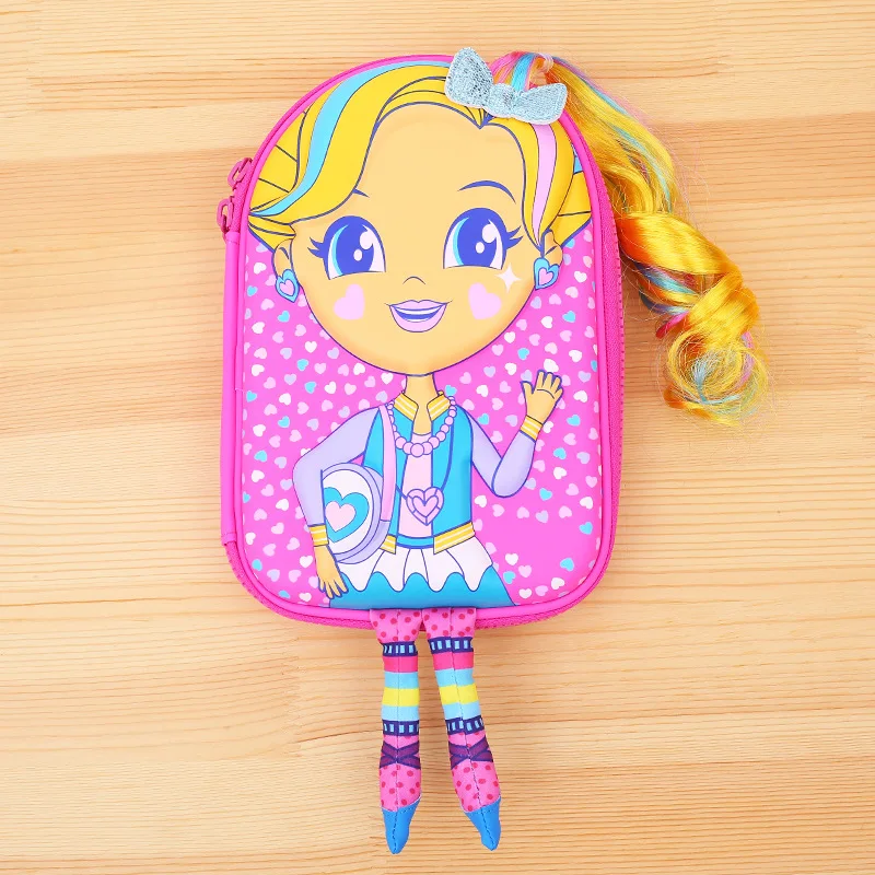 Школьный 3D пенал для девочек футляр ручек большой из ЭВА большие