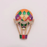 original design confessional balloon hot air balloon hand drop enamel texture inlaid diamond coat go with lovely brooch lady