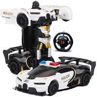 rc car 2 in 1 transformation robots cars action collision deformation remote control sports driving vehicle toy for children j02