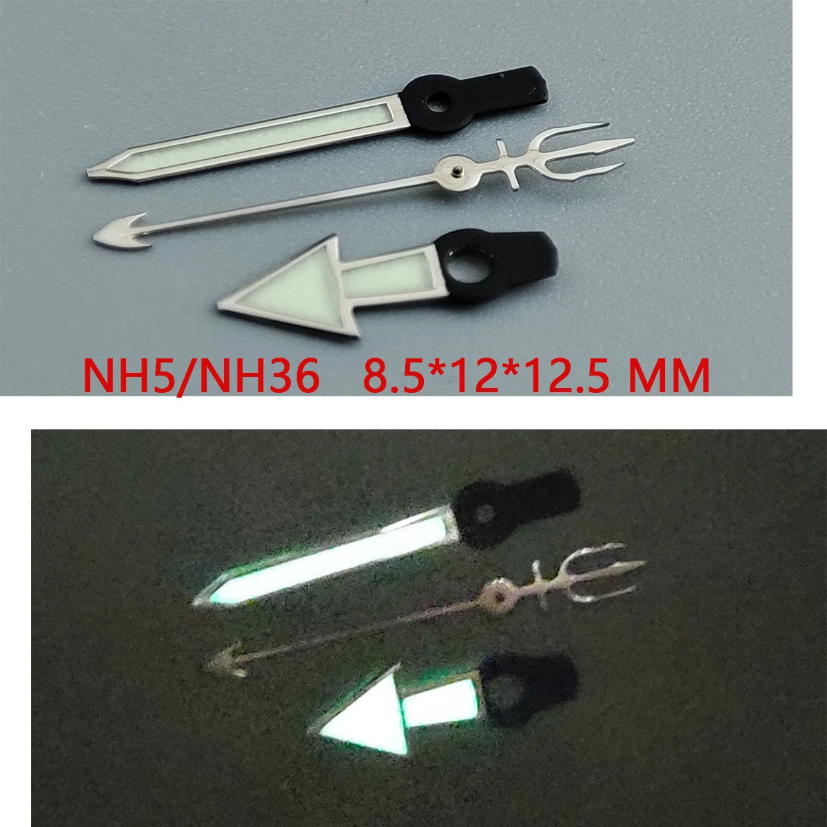 

Аксессуары для часов, указка для часов NH35, стрелка для стрельбы, зеленый супер светящийся, подходит для NH35, NH36 механизм A52