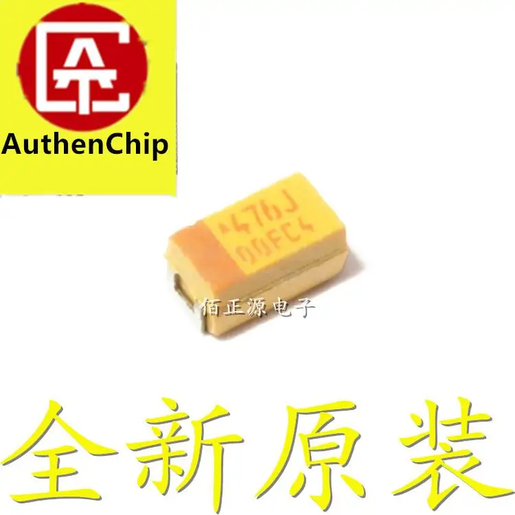 

10 шт., 100% оригинальные новые в наличии SMD Танталовый конденсатор 3216A 6,3 V 47 мкФ ± 10% TAJA476K006RNJ 1206