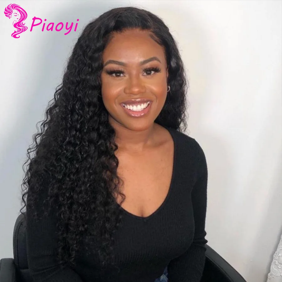 

Deep Wave Lace Front Human Hair Wigs for Women Natural Human Hair Wig 180% Density Pre Plucked Brazilian Curly Human Hair Wig