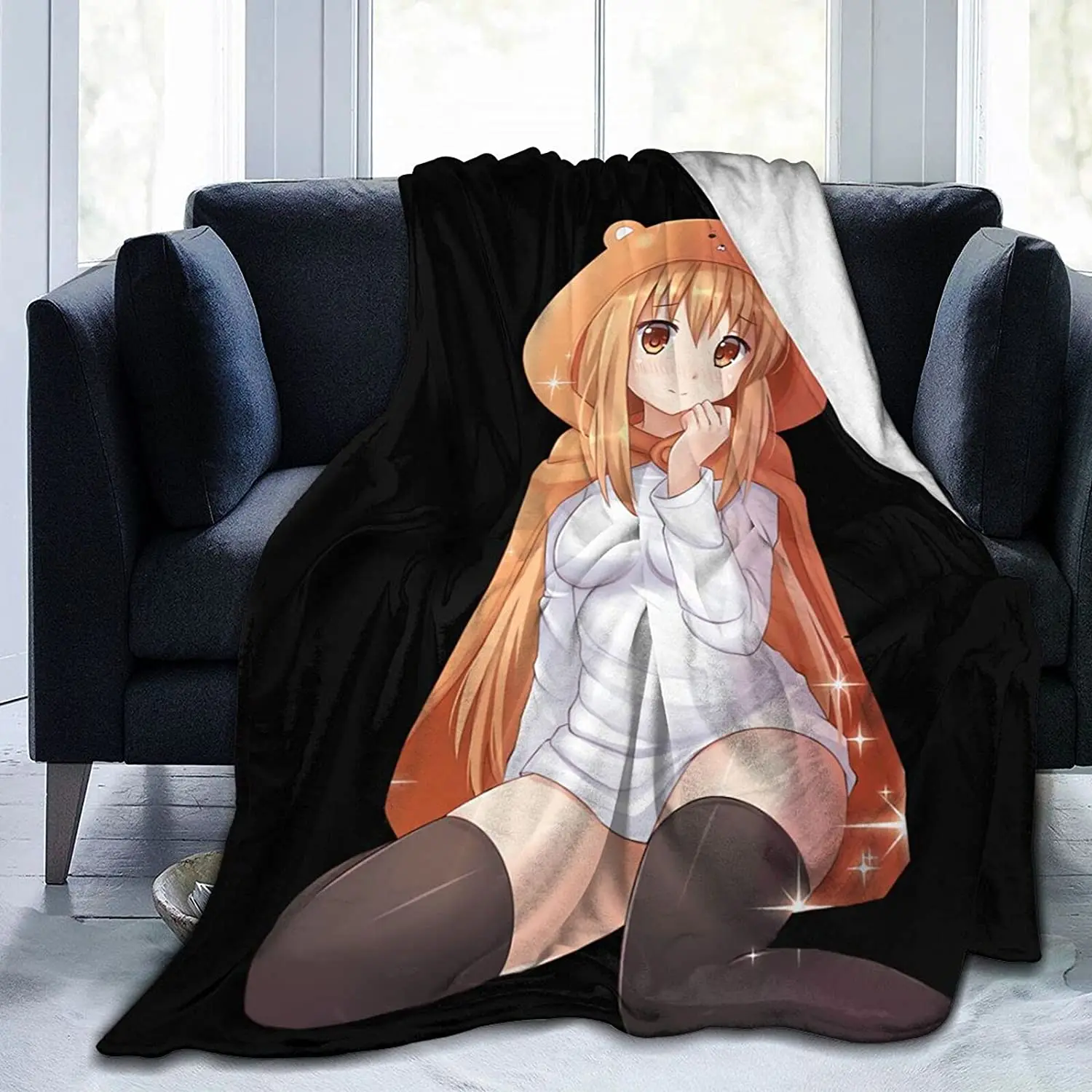 

Anime Himouto! Umaru-chan Throw Blanket Sexy Girl 3D Printing Living Room Bedroom Super Soft Flannel Throw Blanket