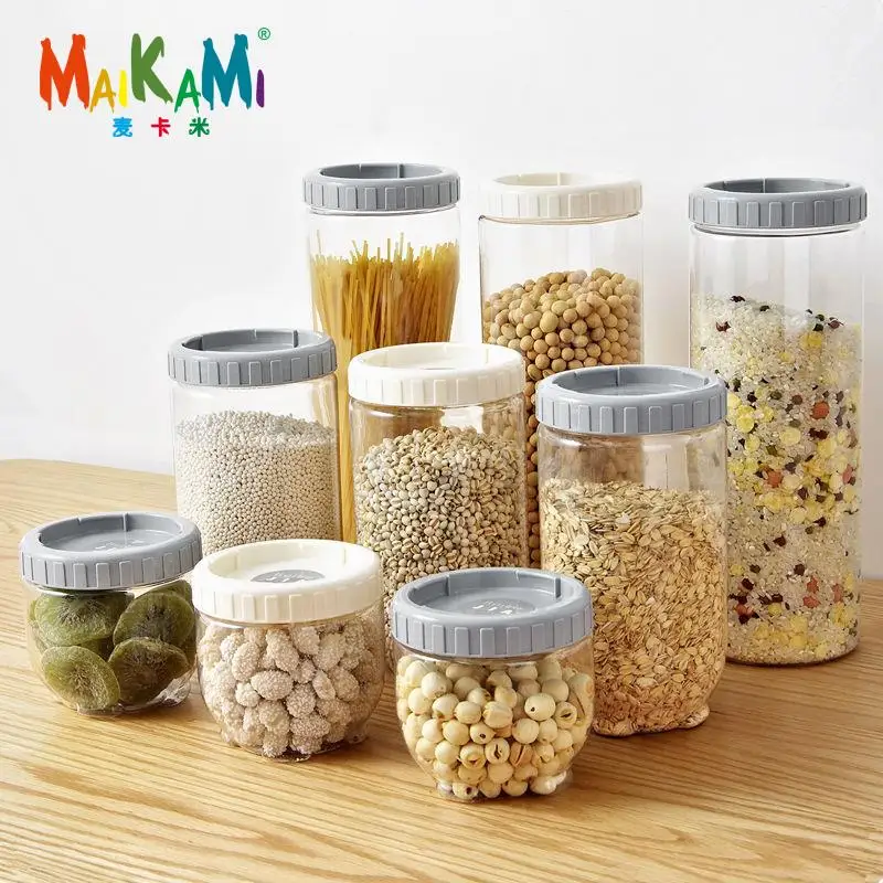 MAIKAMI 1 шт. пластиковая коробка для хранения чая зерен специй пищевых продуктов