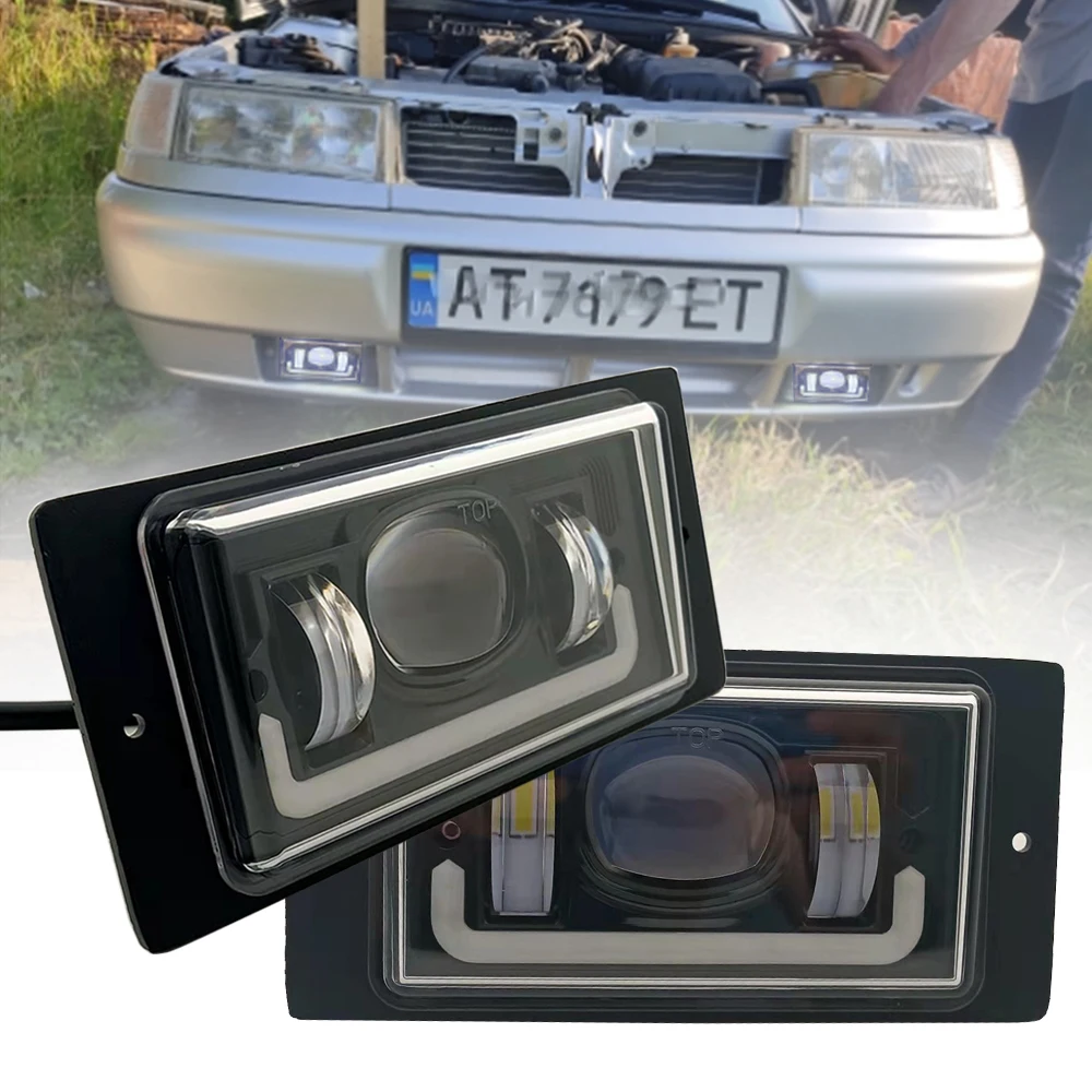 1 пара водонепроницаемые светодиодные противотуманные фасветильник 12 в 6000K для