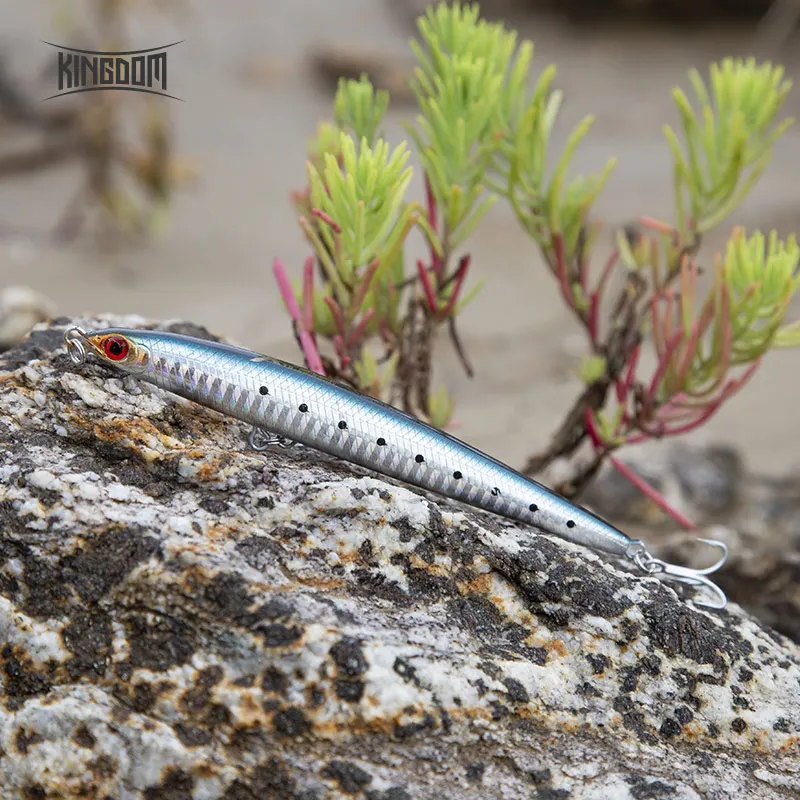 

Kingdom Sinking Wobbler Pencil Fishing Lures 124mm 17/30g Far Casting Sea Lure Swing Slowly SaltFresh Water Artificial Hard Bait