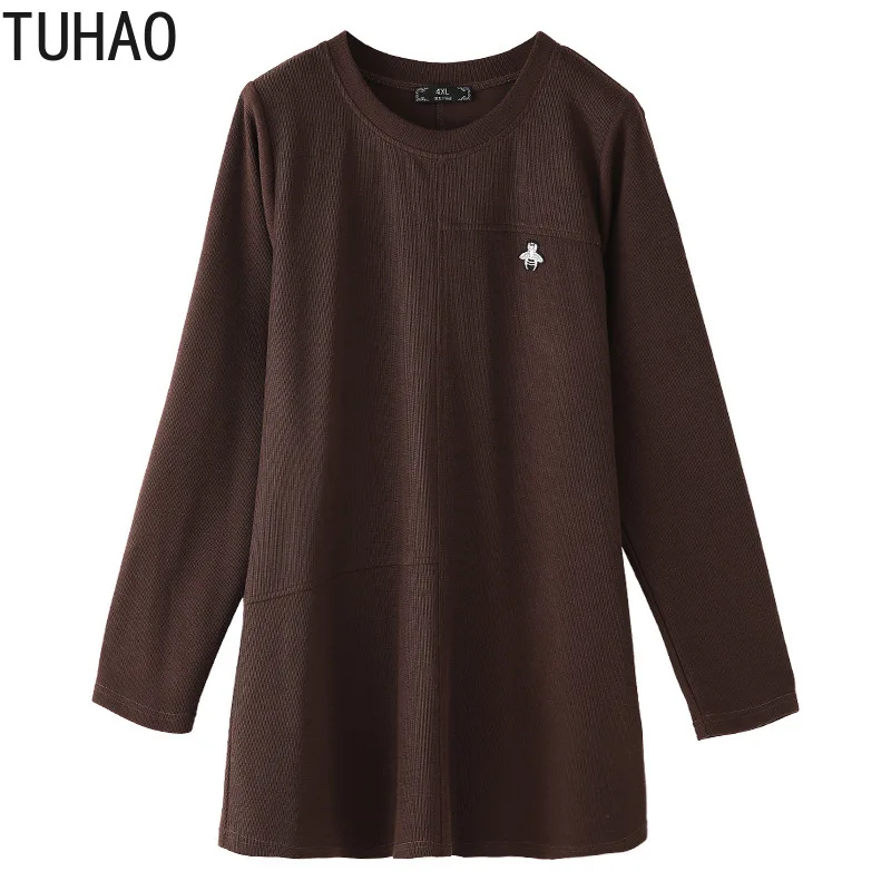 

TUHAO Spring Autumn Women Blouses Long Sleeve Casual Shirts Office Ladies Middle Age Mother 10XL 8XL Plus Size Tops Blusas Mujer