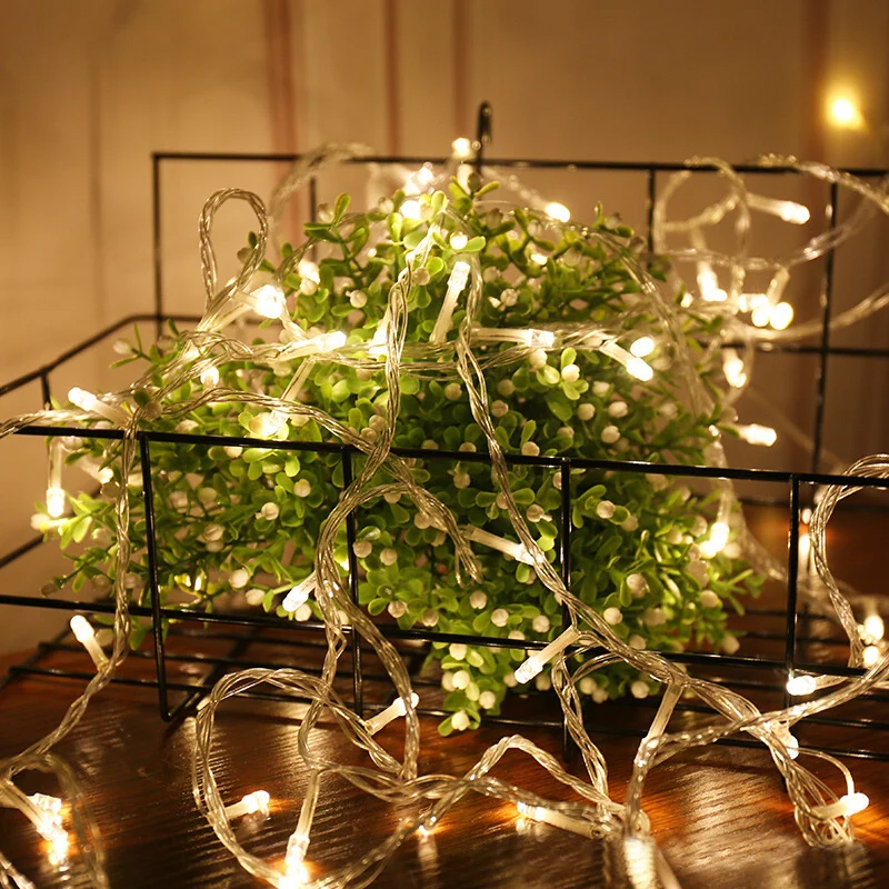 LED String Light 10M 20M 30M 50M 100M Xmas Holiday With DC12V Power Supply Christmas Decoration Lights Warm white RGB Blue | Лампы и